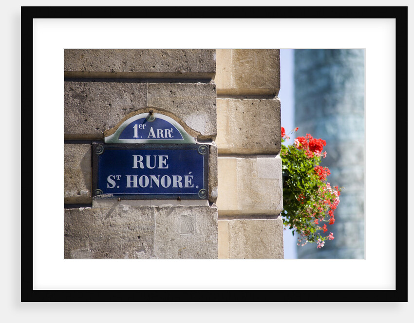 Address Sign on Rue St. Honore by Anonymous