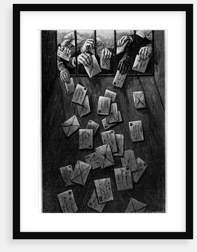 Illustration of Letters Deposted in Paris Post Office by Anonymous
