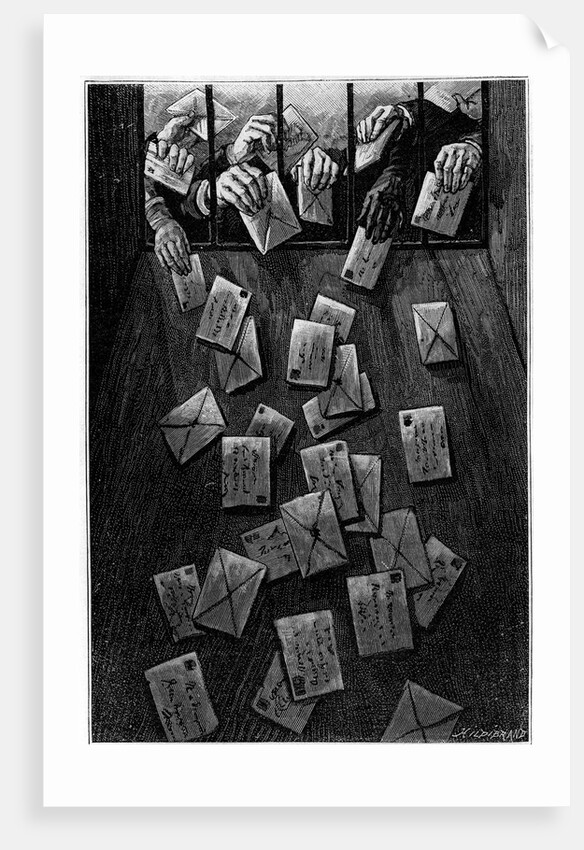 Illustration of Letters Deposted in Paris Post Office by Anonymous