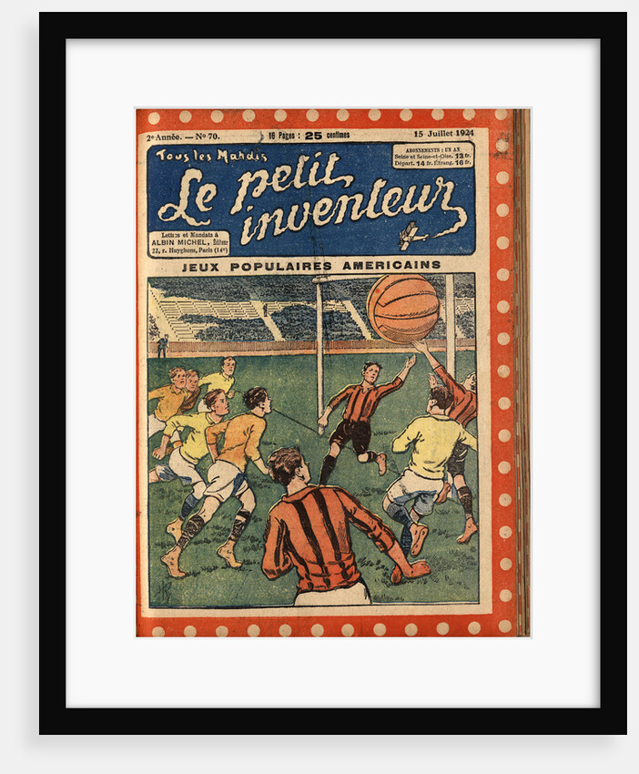 Illustration of Boys Playing Cage Ball by Anonymous