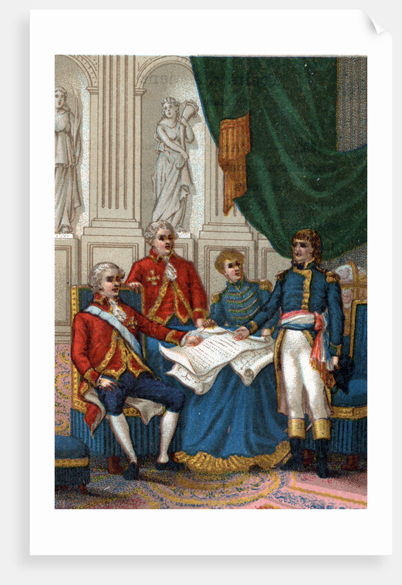 Illustration of Napoleon Bonaparte at the Signing of the Treaty of Amiens by Anonymous