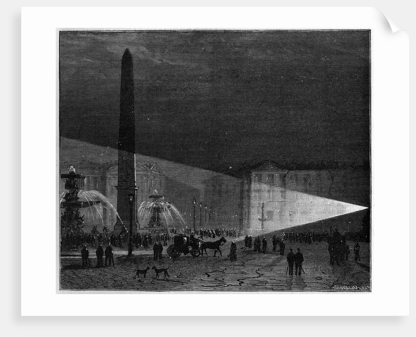 Illustration of the Debut of Electric Lighting in Place de la Concorde by Anonymous