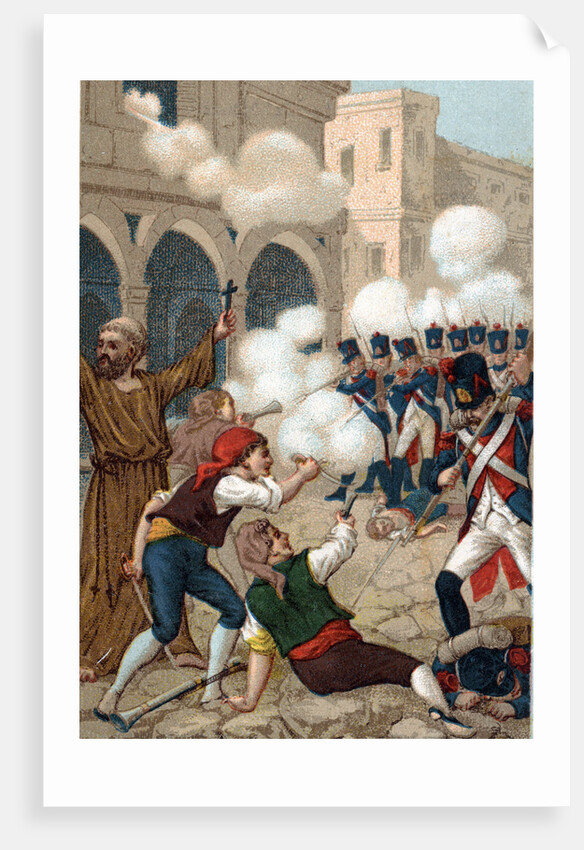 Illustration of the Siege of Saragossa by Anonymous