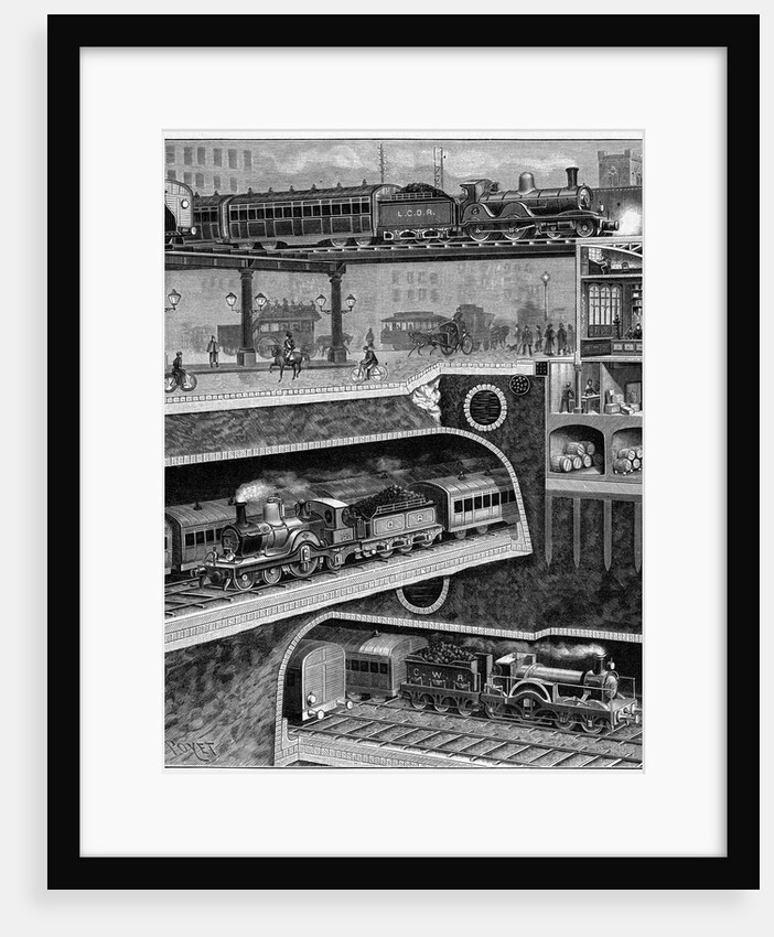 Illustration of Railway Transport in London by Anonymous