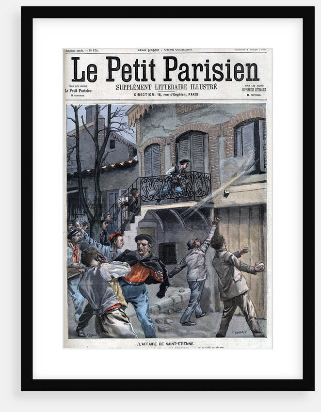 Illustration of a Besieged Miner's House in St.-Etienne by Anonymous