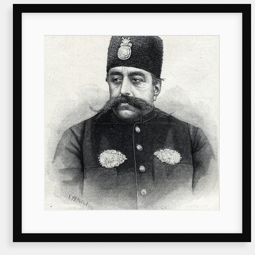 Newspaper Illustration of Mozzafar al-Din by Anonymous