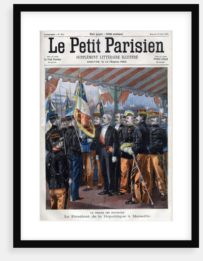 Illustration of Emile Loubet at the Presentation of the Flag by Anonymous