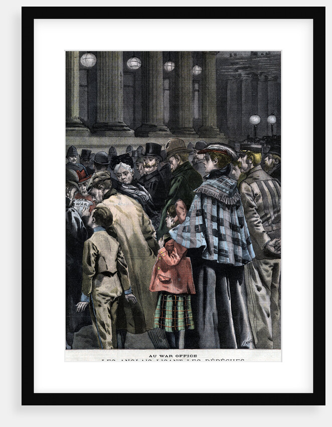 Illustration of British Citizens Reading Dispatches on the Boer War by Anonymous