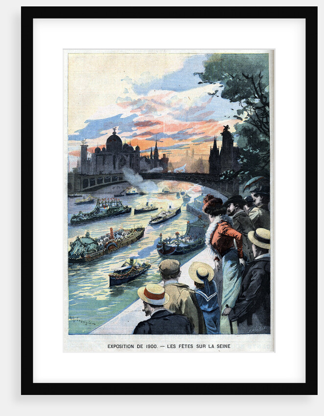 Illustration of Celebration on the Seine During the 1900 Paris Exposition by Anonymous