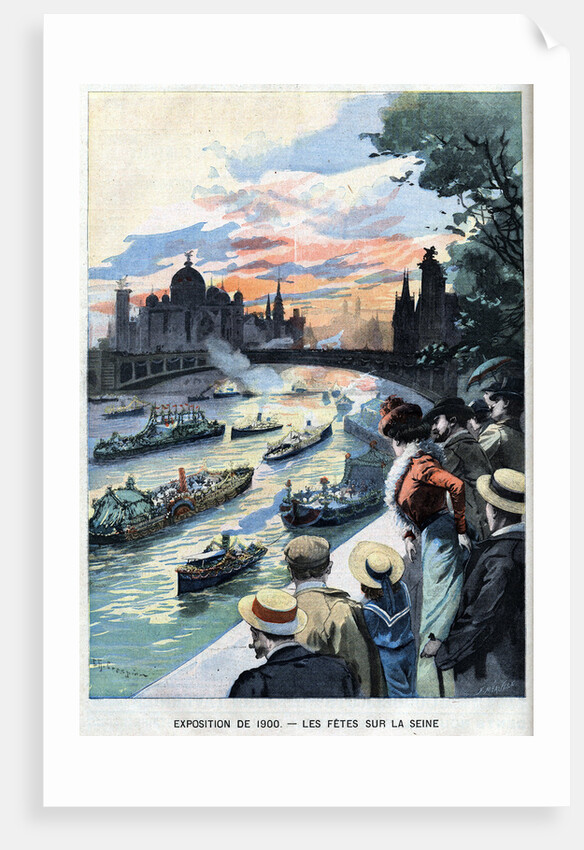 Illustration of Celebration on the Seine During the 1900 Paris Exposition by Anonymous