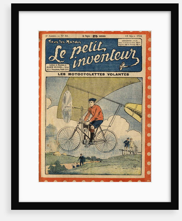 Illustration of a Flying Bicycle by Anonymous