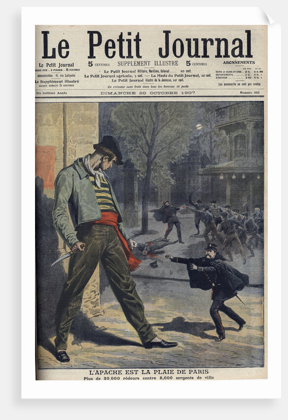 Illustration of Thugs and Police in Paris by Anonymous