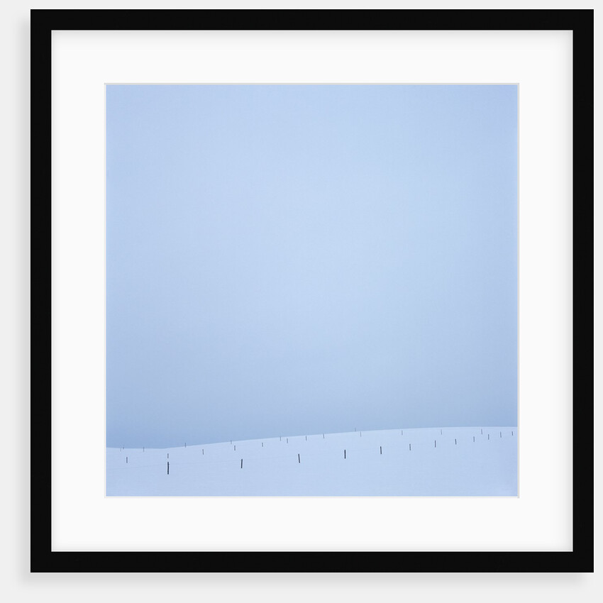 Snowy Meadow and Overcast Sky by Anonymous