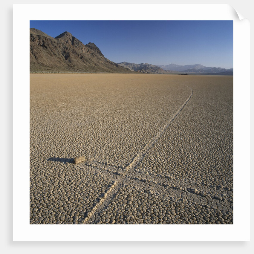 Rock Pushed by Wind in Desert by Anonymous
