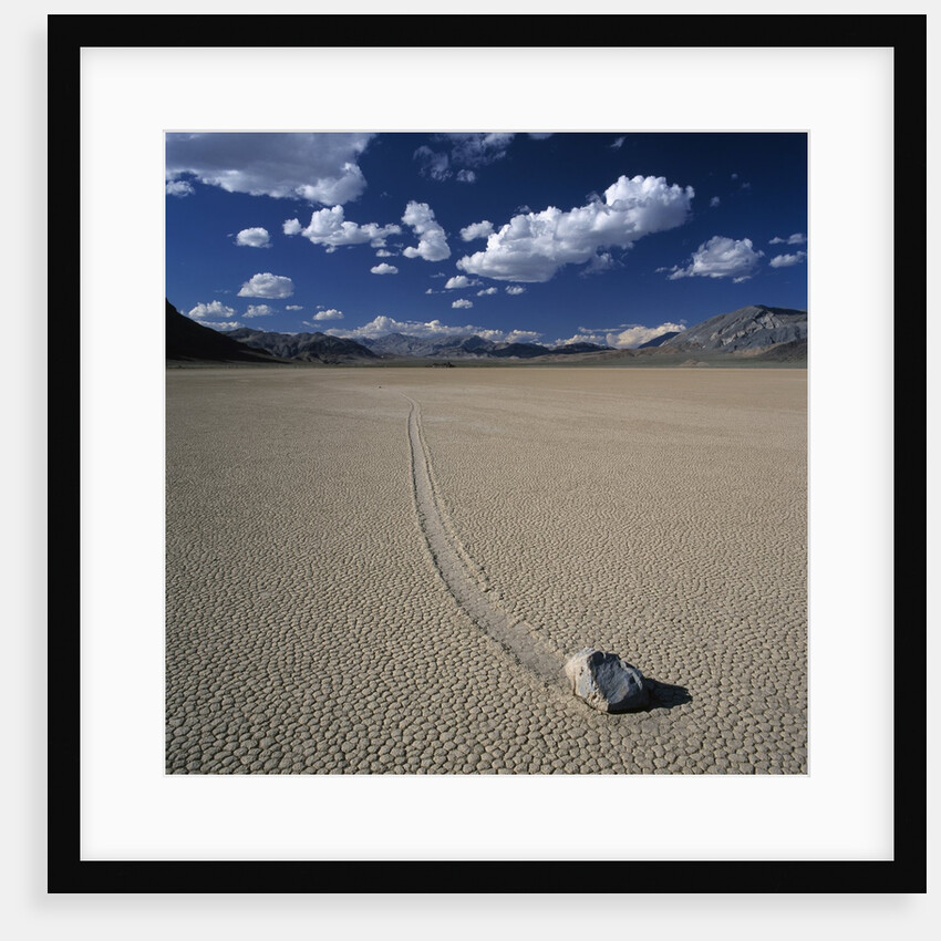 Rock Pushed by Wind in Desert by Anonymous