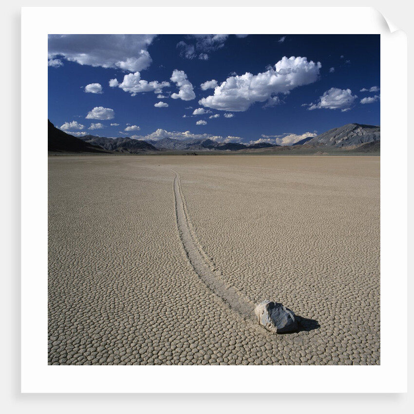Rock Pushed by Wind in Desert by Anonymous