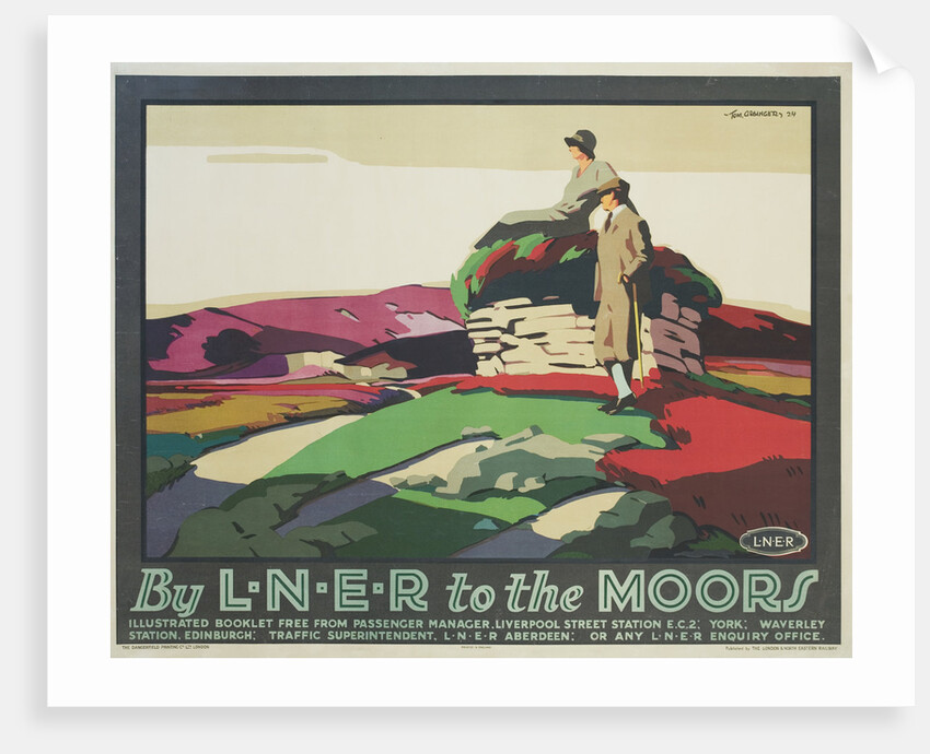 By L.N.E.R. to the Moors Poster by Tom Grainger