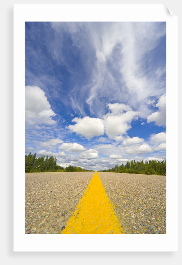 Empty Alaska Highway in Canada by Anonymous