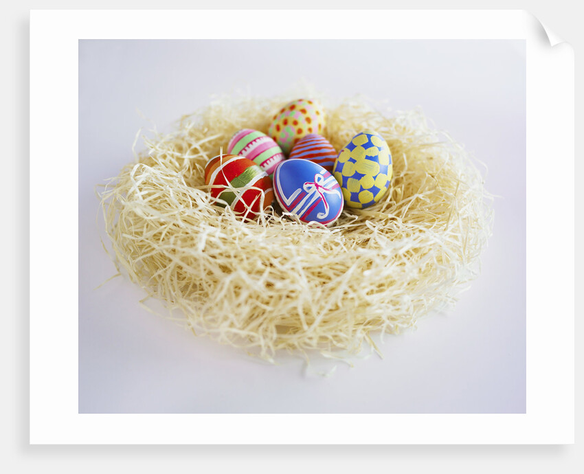 Easter Eggs in a Nest by Anonymous