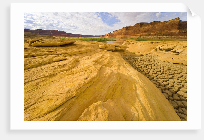 Sandstone Formation and Cracked Silt Deposits by Anonymous
