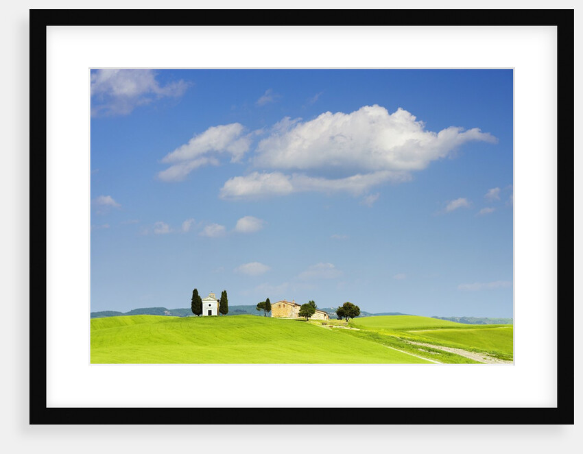 Chapel and Farmhouse on Hill by Anonymous