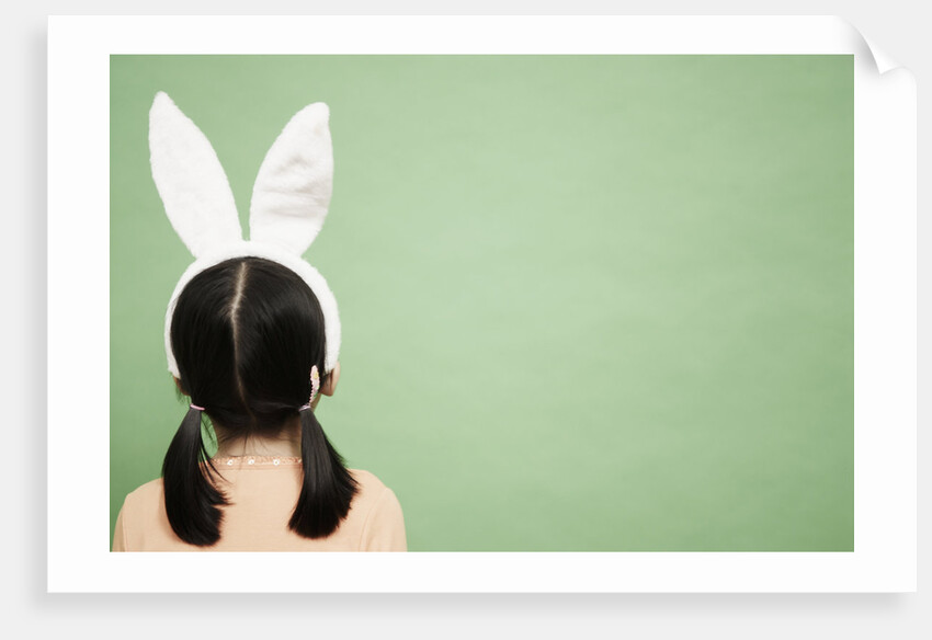 Girl Wearing Rabbit Ears by Anonymous
