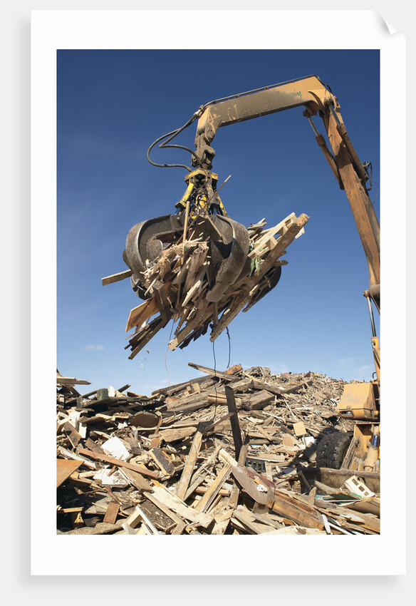 Construction Waste Being Sorted for Recycling by Anonymous