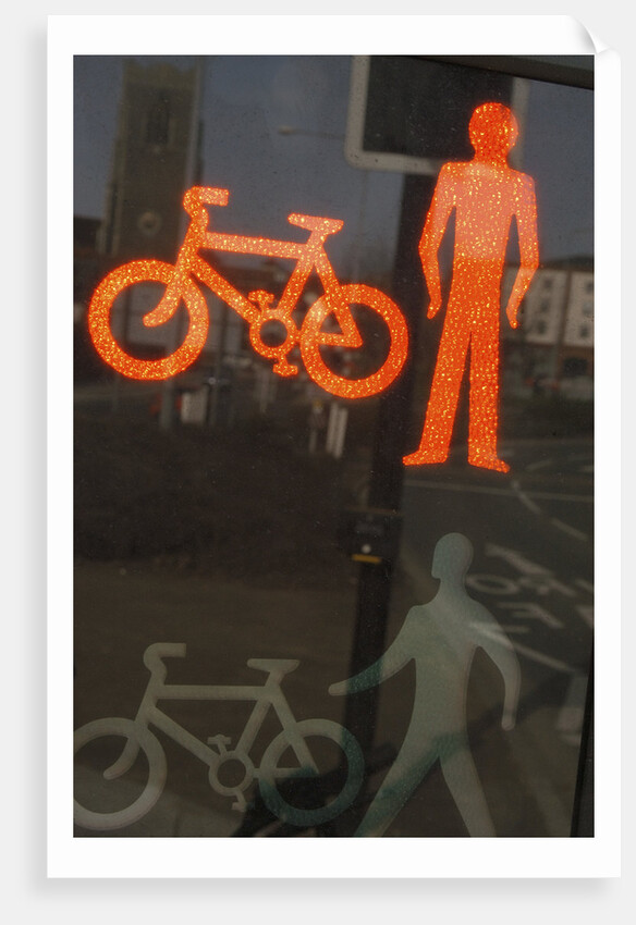 Red Cycle and Pedestrian Signal by Anonymous