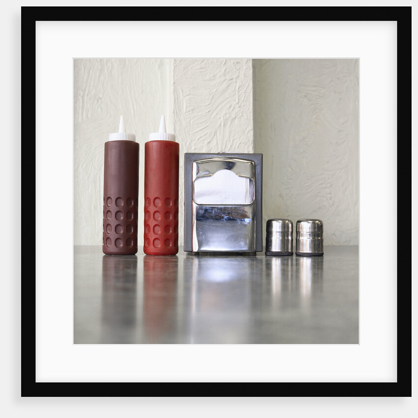 Condiments on Cafe Table by Anonymous