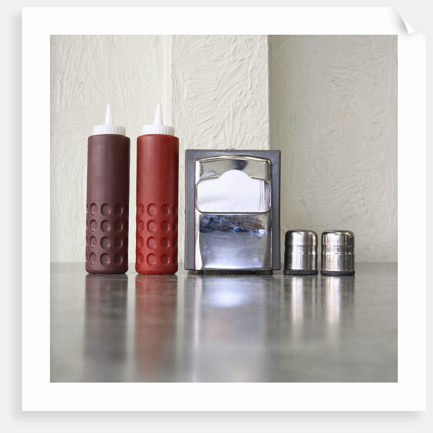 Condiments on Cafe Table by Anonymous