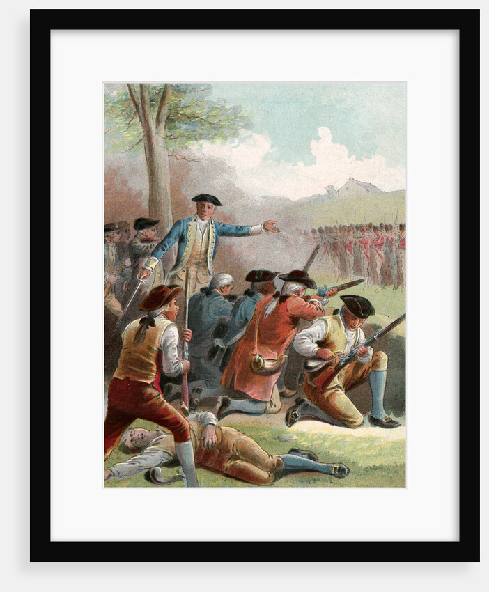Illustration of George Washington and Soldiers Attacking Redcoats on Their Return to Boston by Anonymous