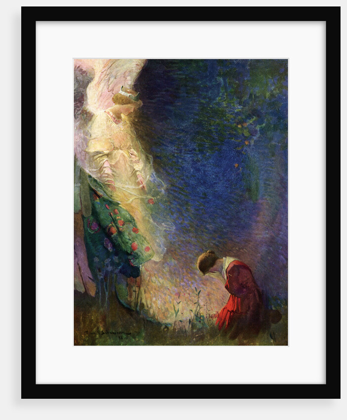 Illustration of the Vision of Joan of Arc by Frank E. Schoonover