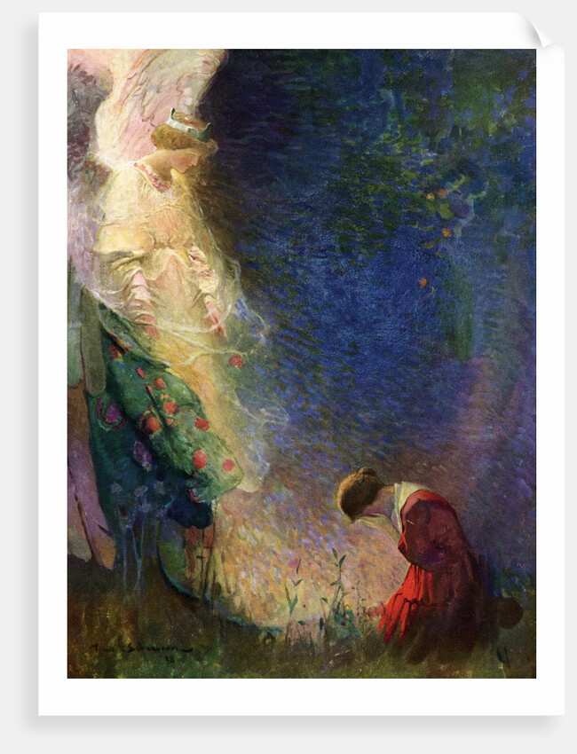 Illustration of the Vision of Joan of Arc by Frank E. Schoonover