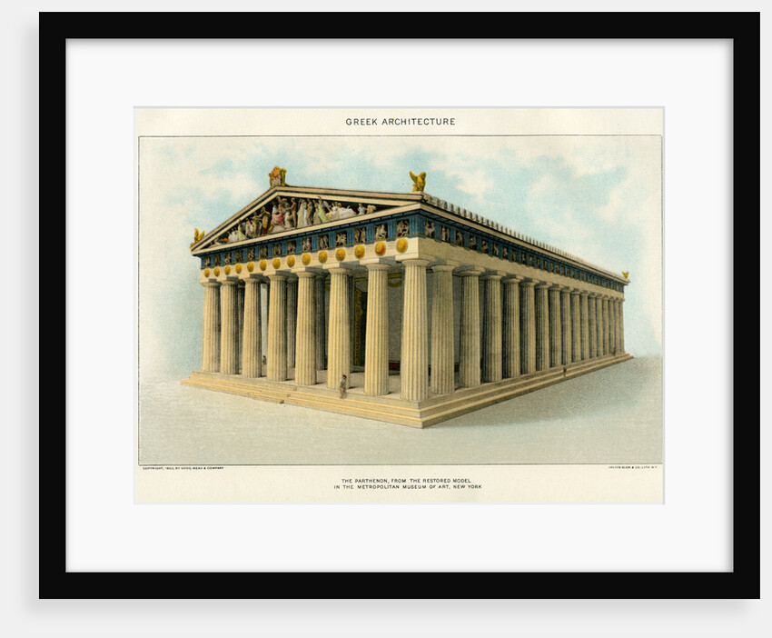The Parthenon, from the Restored Model in the Metropolitan Museum of Art Illustration by Anonymous