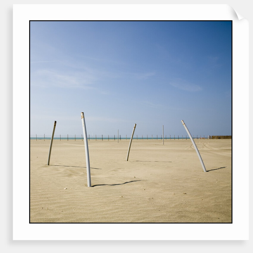 Bent Poles on the Beach by Jim Vecchi