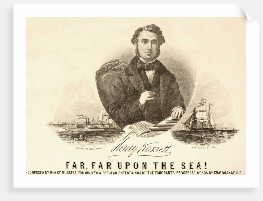 Illustration Advertising Composer Henry Russell in New York by Anonymous