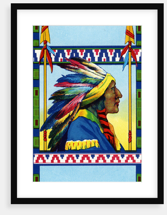 Indian Chief Broom Label by Anonymous