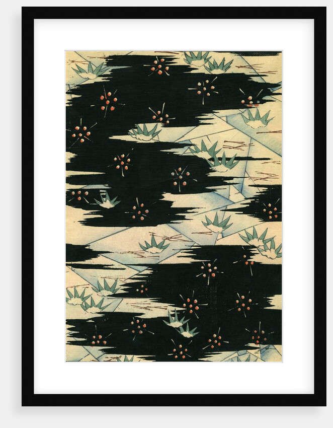 Illustration of Black and White Design with Plant Forms by Anonymous