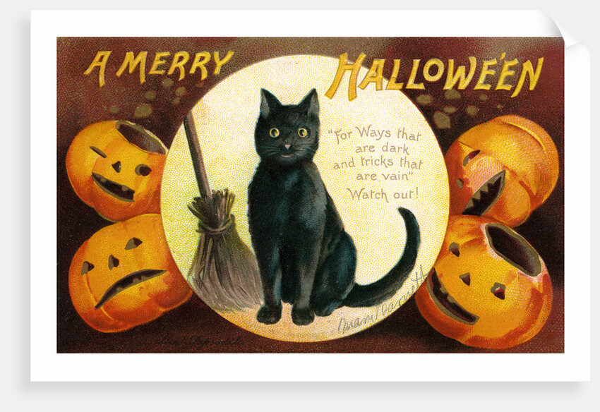A Merry Halloween Postcard by Ellen H. Clapsaddle