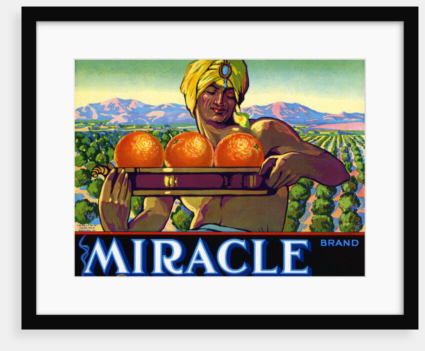 Miracle Brand Fruit Crate Label by Anonymous