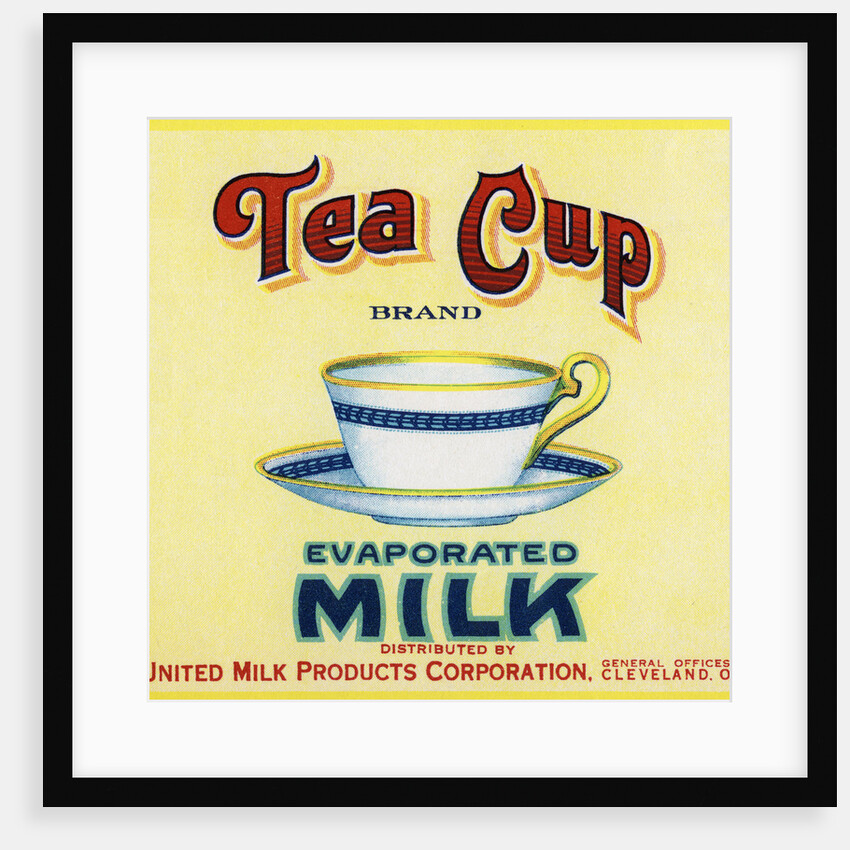 Tea Cup Brand Evaporated Milk Product Label by Anonymous