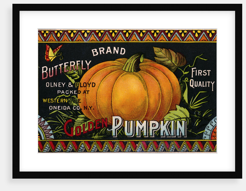 Butterfly Brand Golden Pumpkin Product Label by Anonymous
