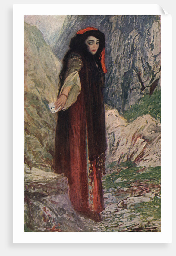 Illustration of Madame Emma Calve as Carmen by Sigismond de Ivanowski