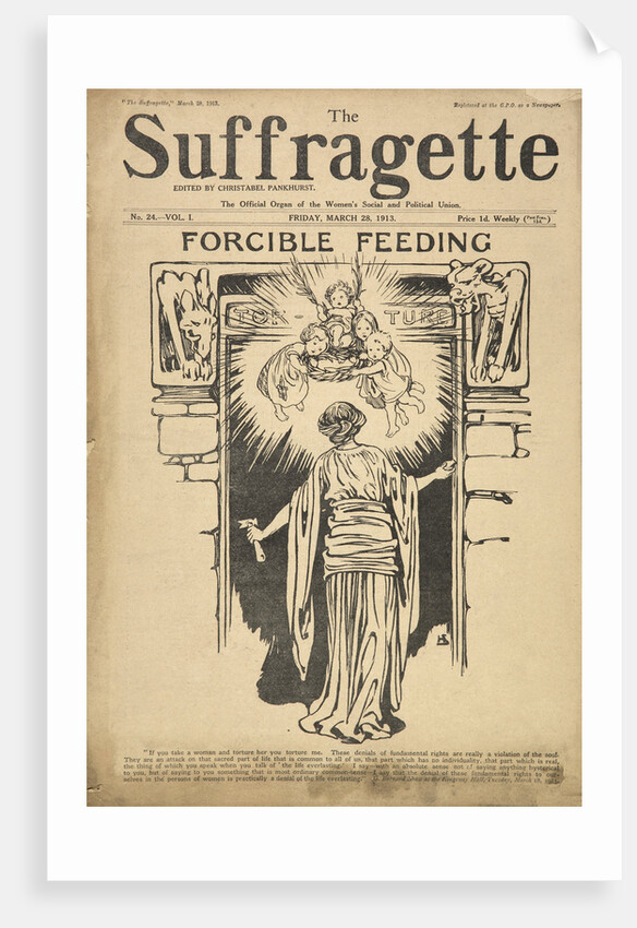 Forcible Feeding Cover of The Suffragette by Anonymous