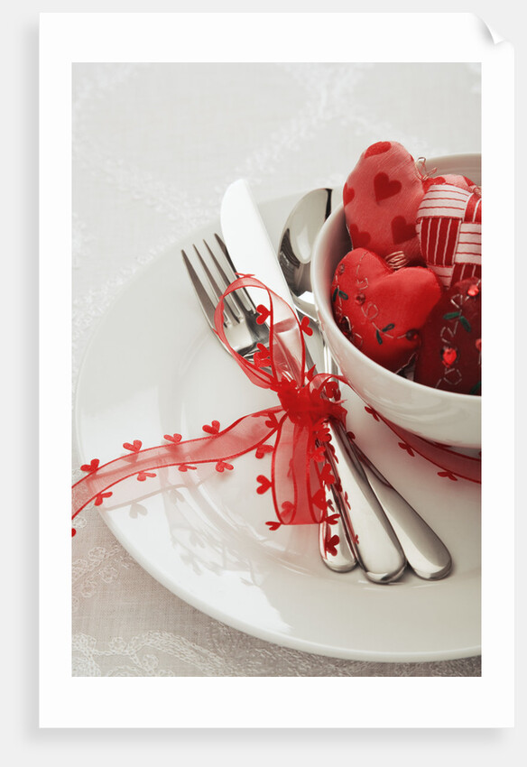 Valentines Day Themed Table Setting by Anonymous