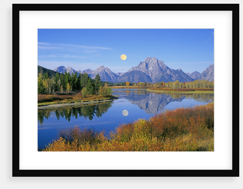 Full Moon Rising Over the Oxbow Bend by Anonymous