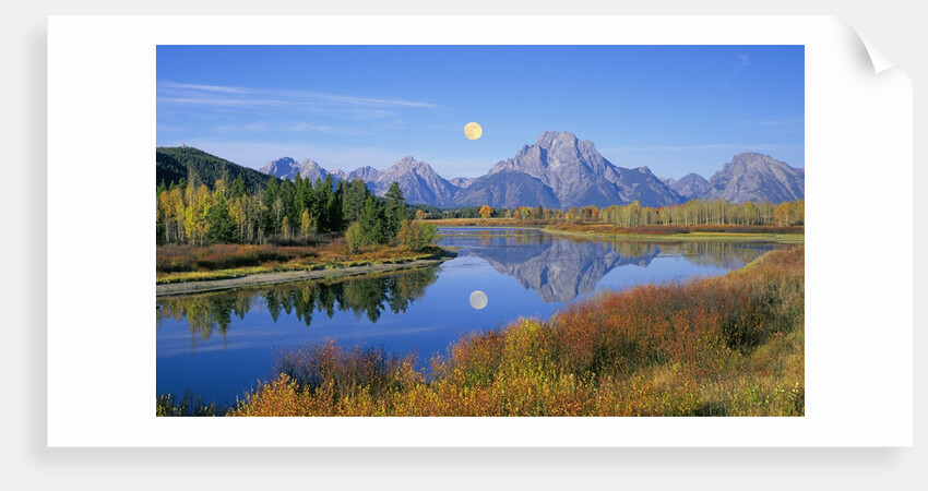 Full Moon Rising Over the Oxbow Bend by Anonymous