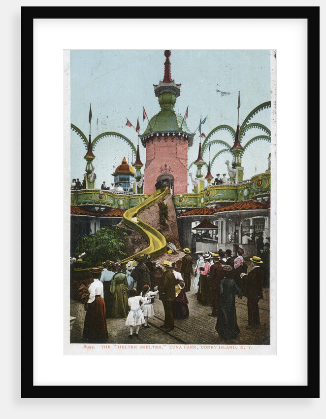 Helter Skelter Ride in Coney Island's Luna Park by Anonymous
