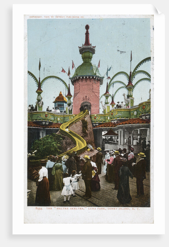 Helter Skelter Ride in Coney Island's Luna Park by Anonymous