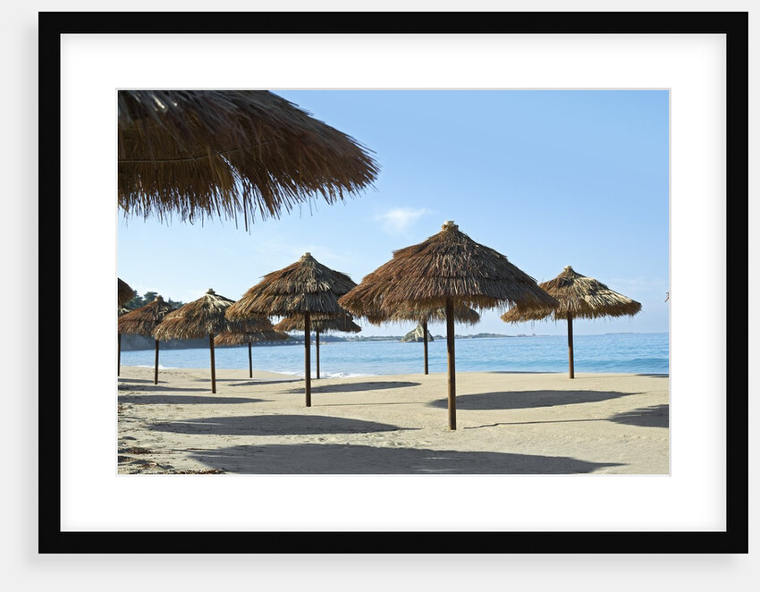 Sunny Beach and Palapas by Anonymous